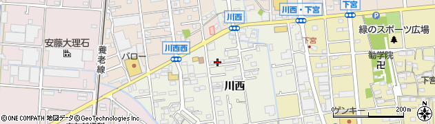 岐阜県安八郡神戸町川西55周辺の地図