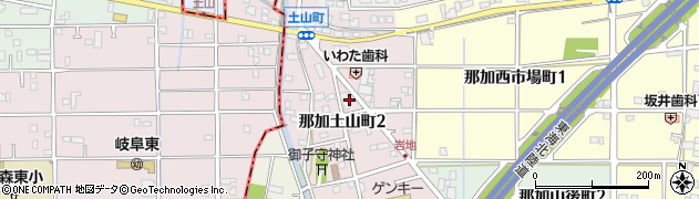 岐阜県各務原市那加土山町周辺の地図
