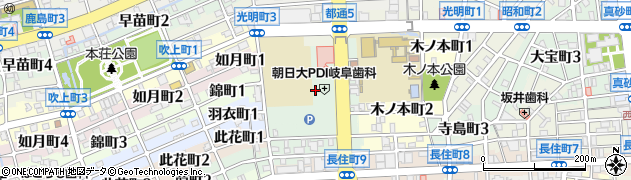 岐阜県岐阜市都通周辺の地図