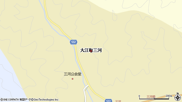 〒620-0331 京都府福知山市大江町三河の地図