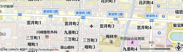 岐阜県岐阜市雲井町周辺の地図