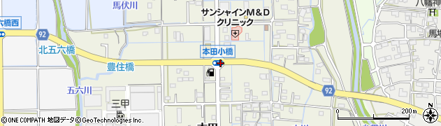 本田小橋周辺の地図