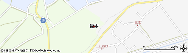 鳥取県倉吉市福本周辺の地図