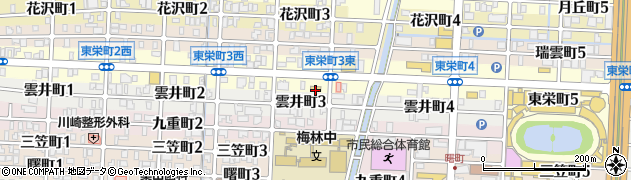 ミニストップ岐阜東栄町店周辺の地図