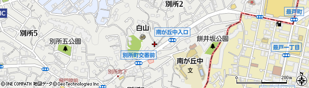 神奈川県横浜市南区別所周辺の地図
