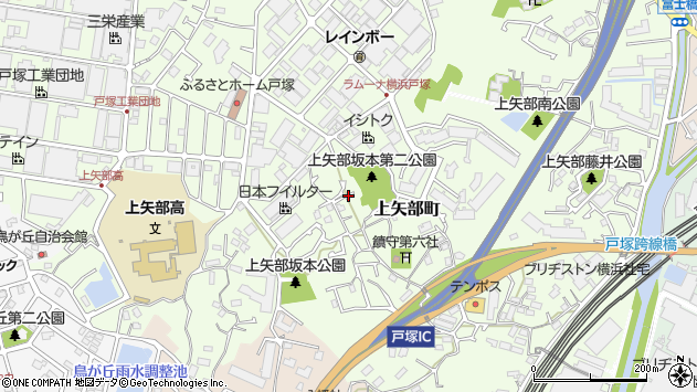 〒245-0053 神奈川県横浜市戸塚区上矢部町の地図