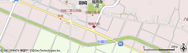 竜泉寺前周辺の地図