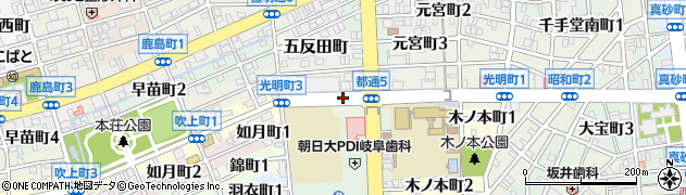岐阜県岐阜市光明町周辺の地図