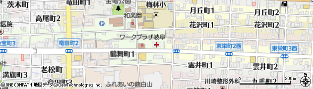 東海労働金庫岐阜支店周辺の地図