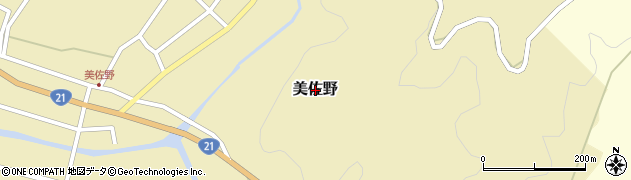 岐阜県御嵩町（可児郡）美佐野周辺の地図