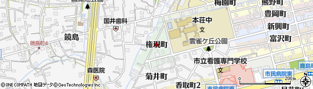 岐阜県岐阜市権現町周辺の地図