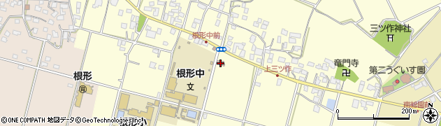 三ッ作自治会館周辺の地図