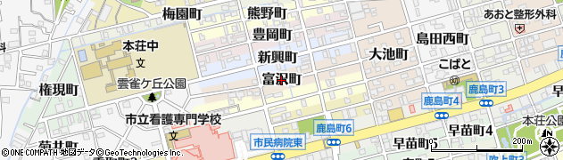 岐阜県岐阜市富沢町周辺の地図