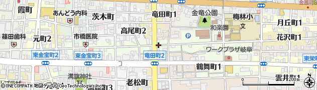 岐阜県岐阜市金竜町周辺の地図
