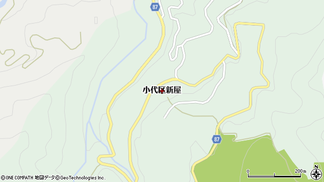 〒667-1532 兵庫県美方郡香美町小代区新屋の地図
