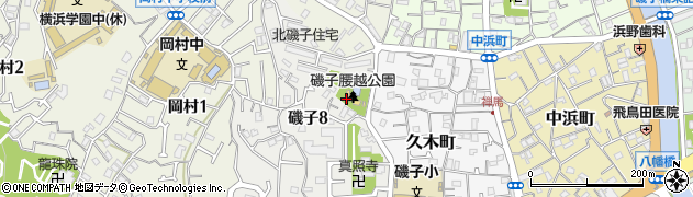 磯子腰越公園周辺の地図