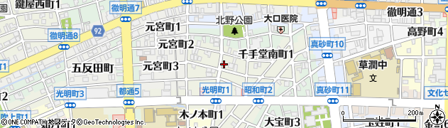 岐阜県岐阜市千手堂南町周辺の地図