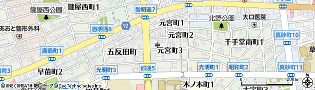 岐阜千手堂郵便局周辺の地図