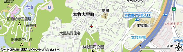 神奈川県横浜市中区本牧元町74周辺の地図