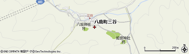 兵庫県養父市八鹿町三谷584周辺の地図