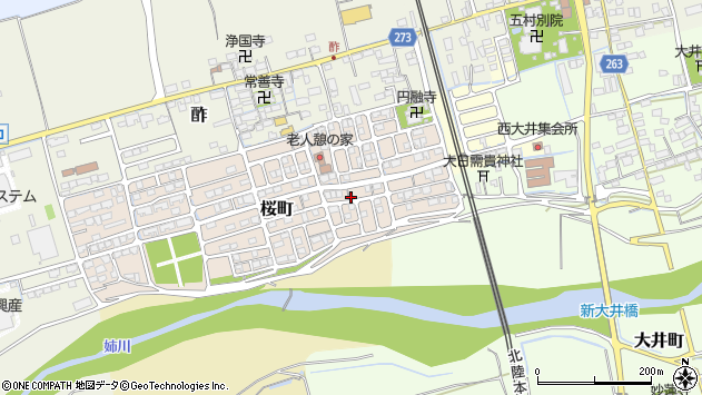 〒529-0121 滋賀県長浜市桜町の地図