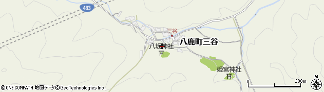 兵庫県養父市八鹿町三谷591周辺の地図