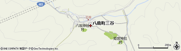 兵庫県養父市八鹿町三谷597周辺の地図
