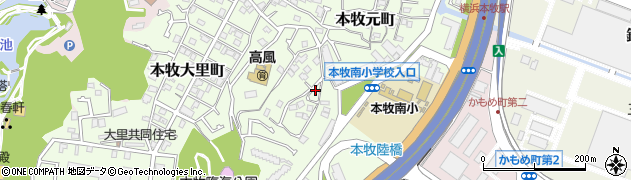 神奈川県横浜市中区本牧元町69周辺の地図