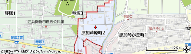 岐阜県各務原市那加芦原町周辺の地図