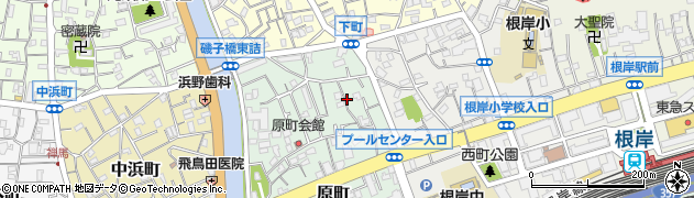 神奈川県横浜市磯子区原町周辺の地図