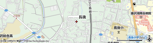 神奈川県藤沢市長後周辺の地図