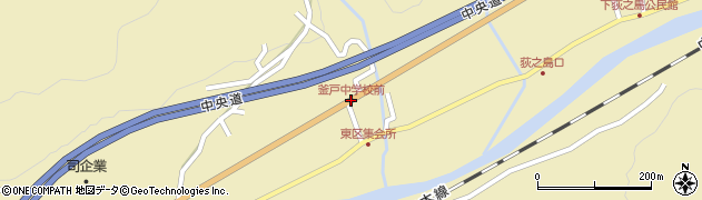 釜戸中学校前周辺の地図
