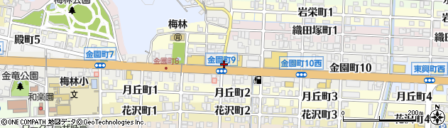 岐阜県岐阜市金園町周辺の地図