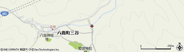 兵庫県養父市八鹿町三谷453周辺の地図