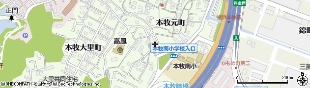 神奈川県横浜市中区本牧元町66周辺の地図