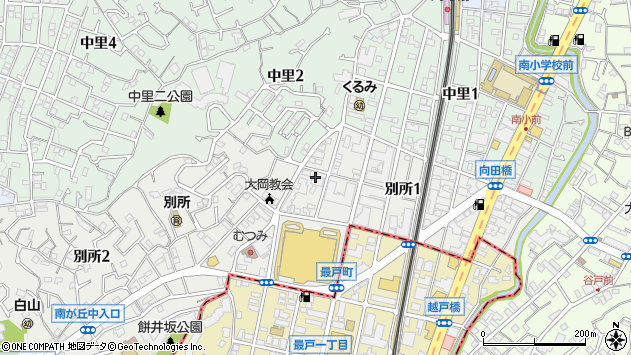 〒232-0064 神奈川県横浜市南区別所の地図