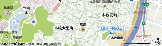 神奈川県横浜市中区本牧元町73周辺の地図