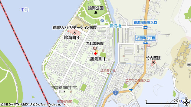 〒683-0825 鳥取県米子市錦海町の地図