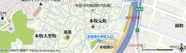 神奈川県横浜市中区本牧元町64周辺の地図