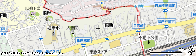 神奈川県横浜市磯子区東町周辺の地図