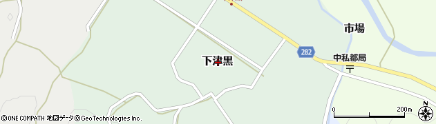 鳥取県八頭郡八頭町下津黒周辺の地図