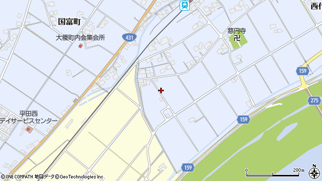 〒691-0012 島根県出雲市西代町の地図
