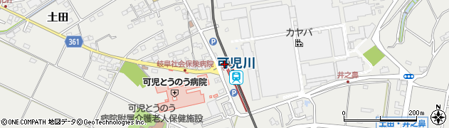 岐阜県可児市周辺の地図