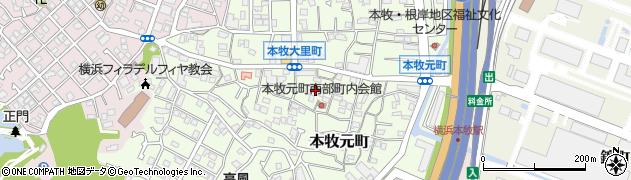 神奈川県横浜市中区本牧元町61周辺の地図