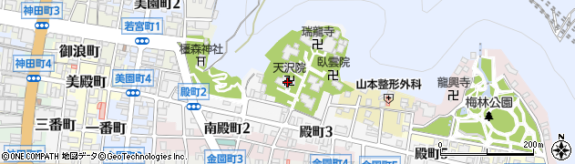 天沢院周辺の地図
