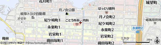 岐阜県岐阜市尼ケ崎町周辺の地図