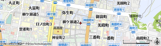 岐阜県岐阜市柳ケ瀬通1丁目周辺の地図