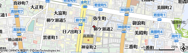 岐阜県岐阜市柳ケ瀬通周辺の地図