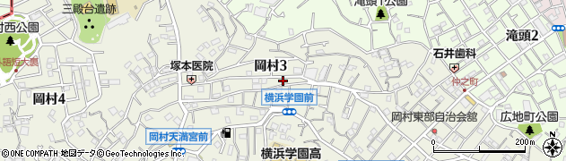岡村三丁目公園周辺の地図