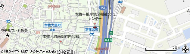 神奈川県横浜市中区本牧元町34周辺の地図